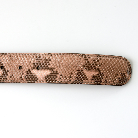 Gucci Rose Gold Snakeskin GG Logo Belt main image 6